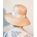 1960s Noreen Fashion MUJER CLOCHE BUCKET Finest STRAW HAT TAN  22"  eb-82547589